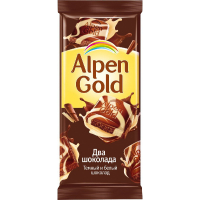 Альпен Голд 85гр*21шт (Два шоколада Темный и Белый) Шоколад
