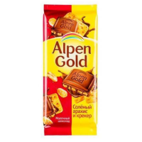 Альпен Голд 85гр*21шт (Солёный арахис-крекер) Шоколад