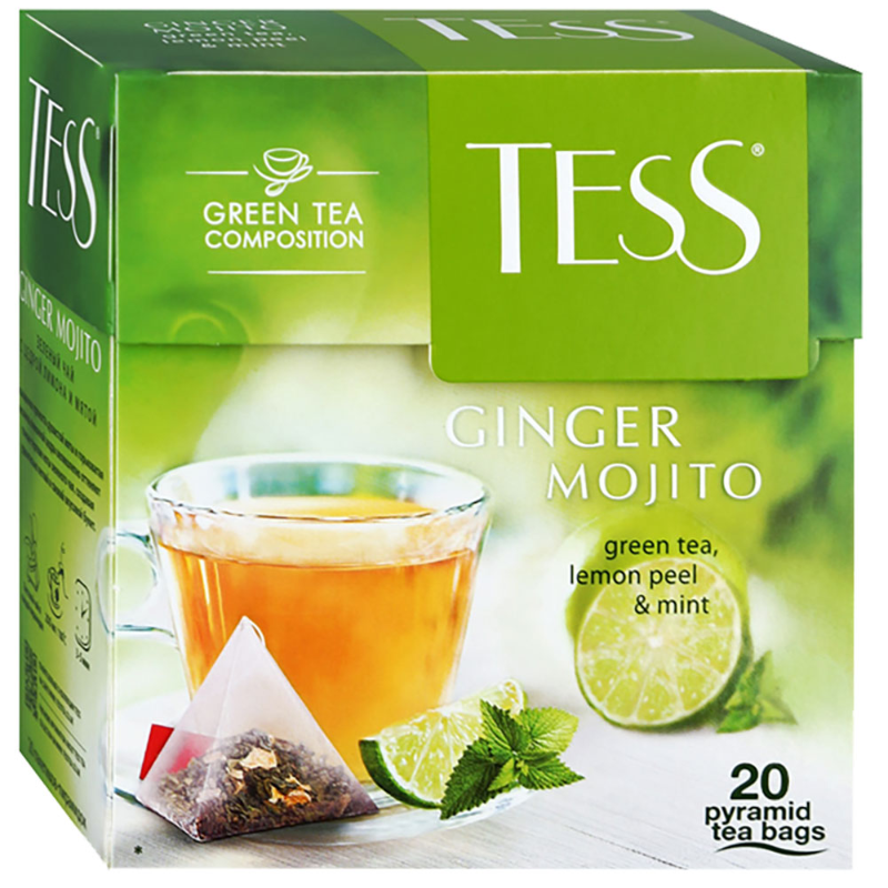 Чай Тесс (Зеленый Мохито) 20 пак пирамидки (арт.0788-12)