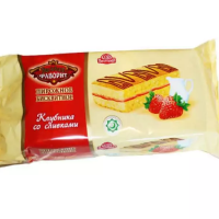 Бисквит-Пирожное 300гр*9шт Клубника со Сливками (Выбери меня)