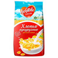 сух.завтрак ЛЮБЯТОВО (Мягк.упак) 300гр*12шт (Хлопья Кукурузные)