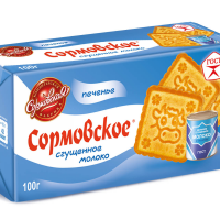 100гр !!! Фас Сормово 100гр*42шт (Сгущеное молоко) печенье