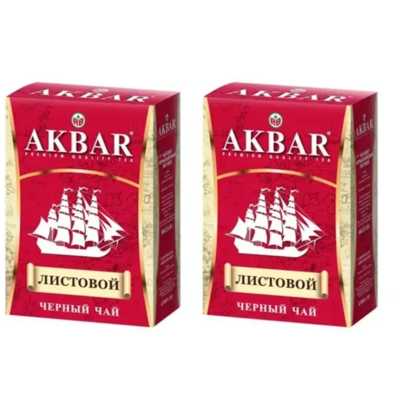 Чай АКБАР 90гр КОРАБЛЬ (черн.лист) (30)