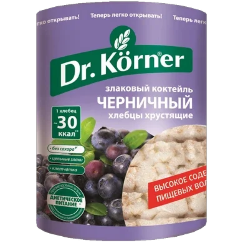 Хлебцы Др.Кернер 100гр*20шт (Черничные) ШТУЧНО