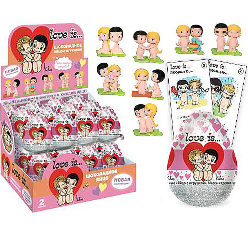 Яйцо LOVE IS 20гр*24шт (c игрушкой)