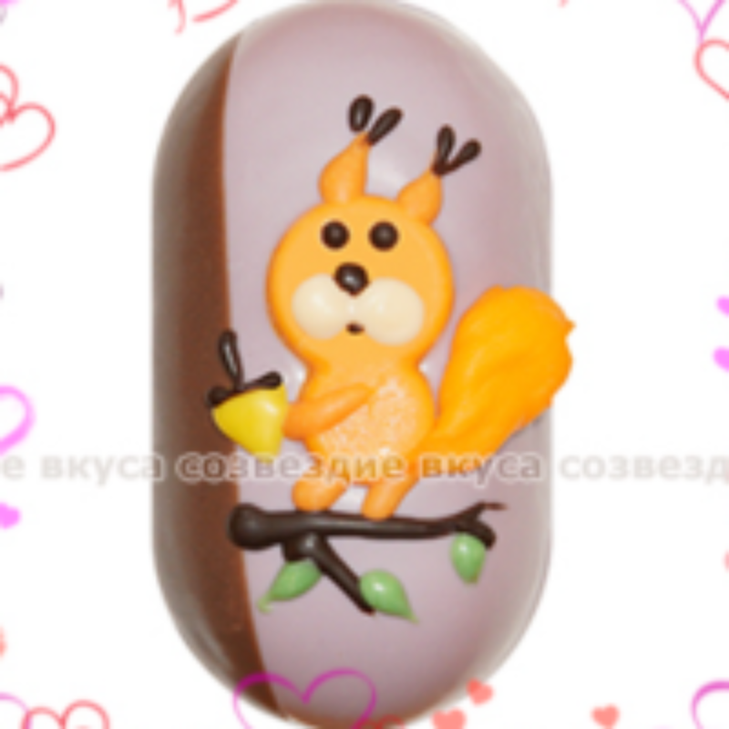 915 БЕЛОЧКА с ОРЕШКОМ Зефир 0,6кг Шок. Виланки Пенза