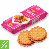 печенье фас. (А 24) "Домашние вафельки" 155гр*15шт (МАЛИНА) Дымка