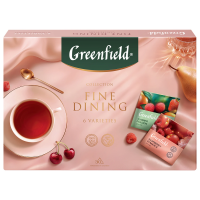 Чай (НАБОР) Гринфилд (30 пир 6 видов) (розовая коробка)