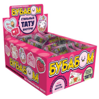 Жвачка БУБАБОМ для девочек ТУТТИ-ФРУТТИ (розовая) 4гр.* 100шт