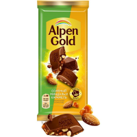 Альпен Голд 80гр*21шт (Солен.миндаль-карамель) Шоколад